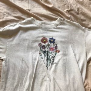 White t shirt with flower print